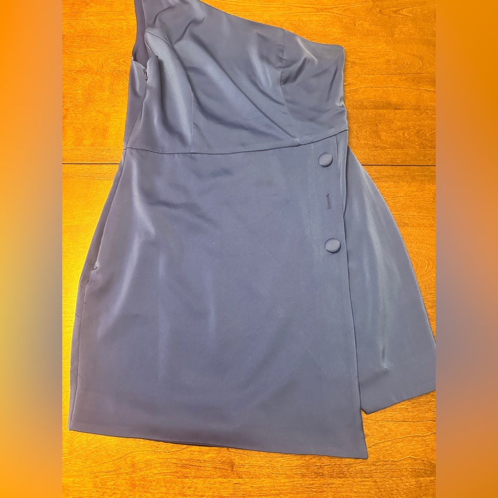 NBD One-Shoulder Dress in Blue - Picture 3 of 9